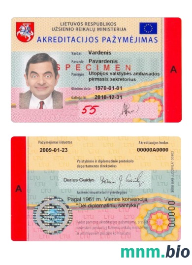 Szablon karty świadectwa akredytacji Litwy w PSD